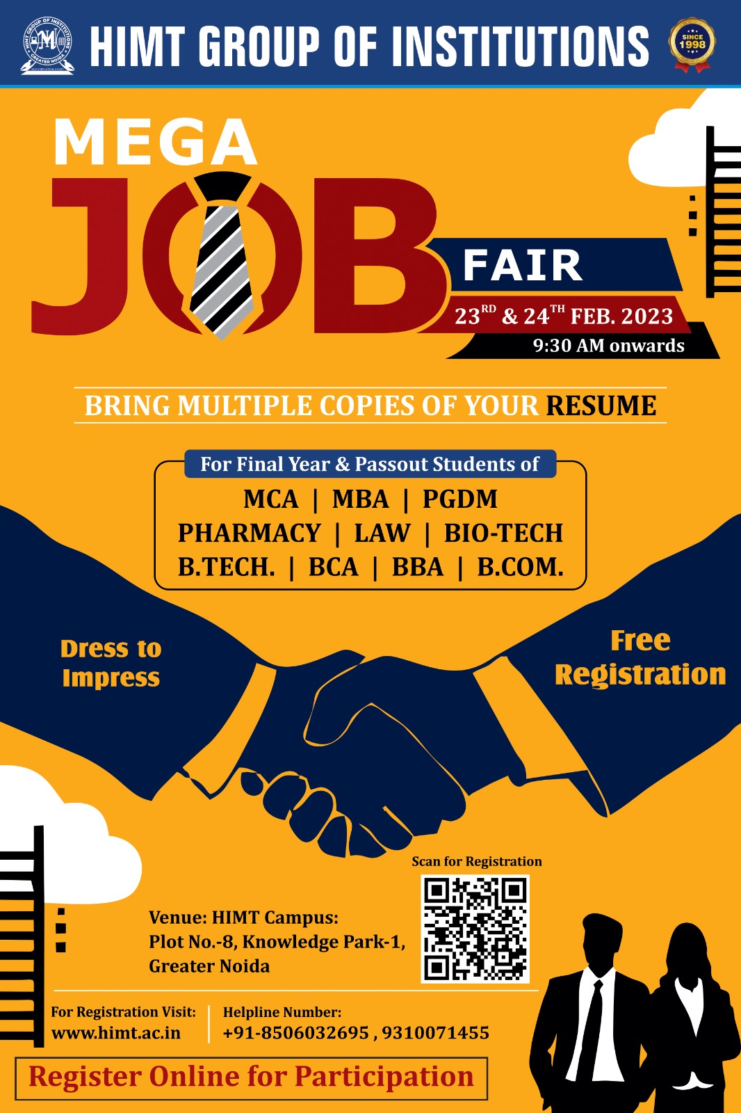 Mega Job Fair, Placement Drive, Campus Drive